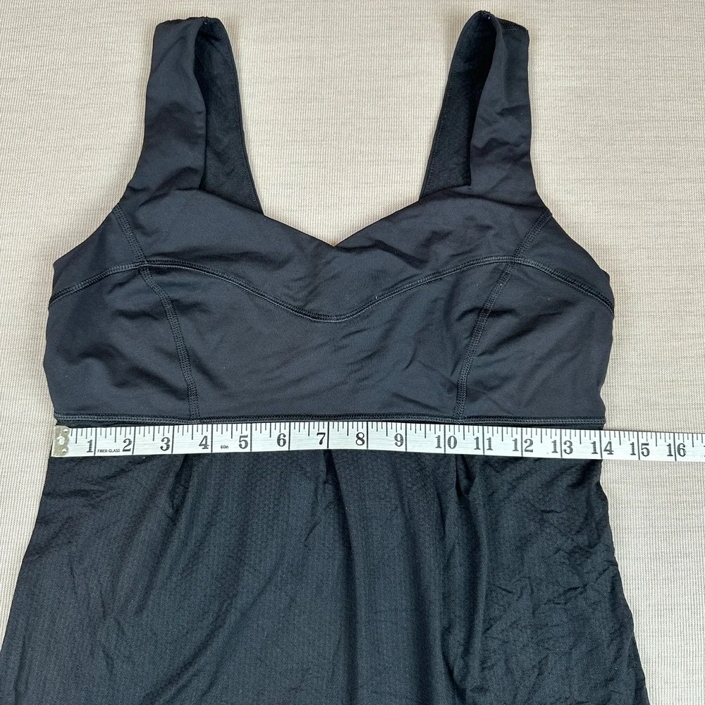 Lululemon Run Tame Me Tank Black Drawstring Cord Racerback Womens Sz 6
